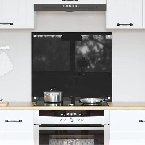 VidaXL kuhinjski za&amp;scaron;tita crna 70 x 60 x 0.8 cm Slike