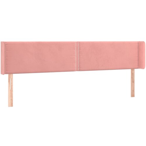 vidaXL Uzglavlje s ušima ružičasto 203x16x78/88 cm baršunasto Cijene