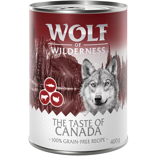 Wolf of Wilderness Ekonomično pakiranje "The Taste Of" 24 x 400 g - The Taste Of Canada