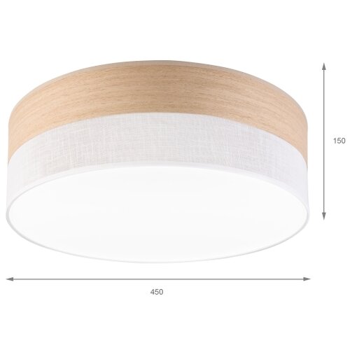  LED plafonsko svetlo SIRJA WOOD LED/36W/230V prečnik 45 cm bela/hrast Slike