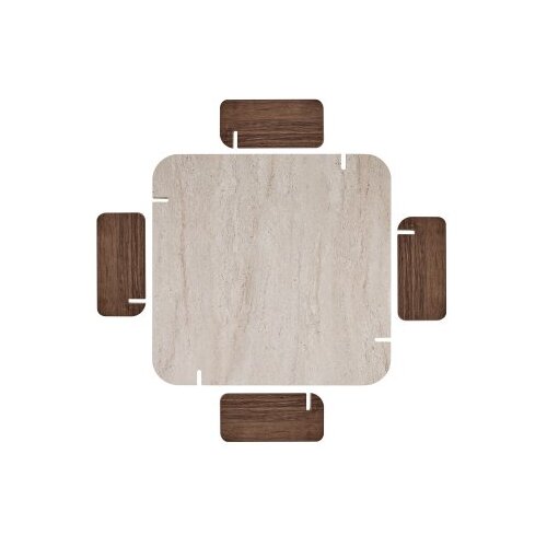Hanah home Sto za dnevnu sobu Marais Travertine Venezia Walnut Slike