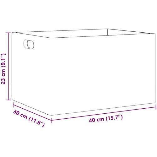 VidaXL Drvena kutija s ručkama crna 40x30x23 cm puno drvo bor Slike
