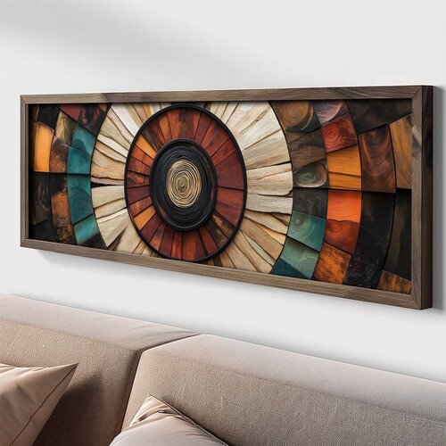 WALLXPERT LAC008-150 Multicolor Decorative Framed MDF Painting Cene