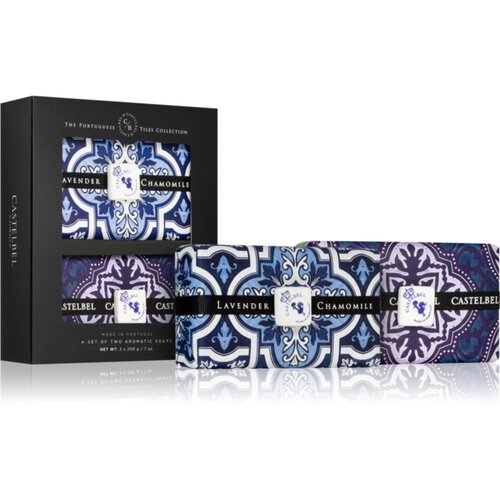 Castelbel Tile Lavender &amp;amp; Chamomile + Rhubarb &amp;amp; Cassis sapun poklon set 2x200 g Slike