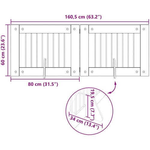  Vrata za pse s postoljem 2 pcs Hrast artisan 80 x 60 cm Slike