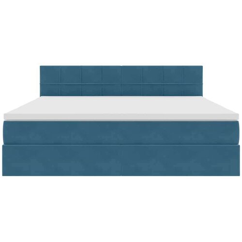  Krevet s od storage s madracem Tamno plava 160 x 200 cm Bar&amp;scaron;un Slike