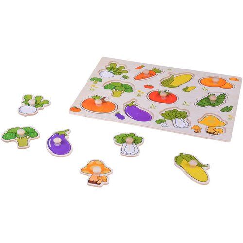  Drvene puzzle povrće 11 elemenata Slike