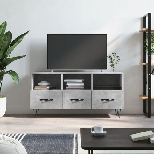 The Living Store TV omarica betonsko siva 102x36x50 cm inženirski les - TV Omarica, (21624902) Cene