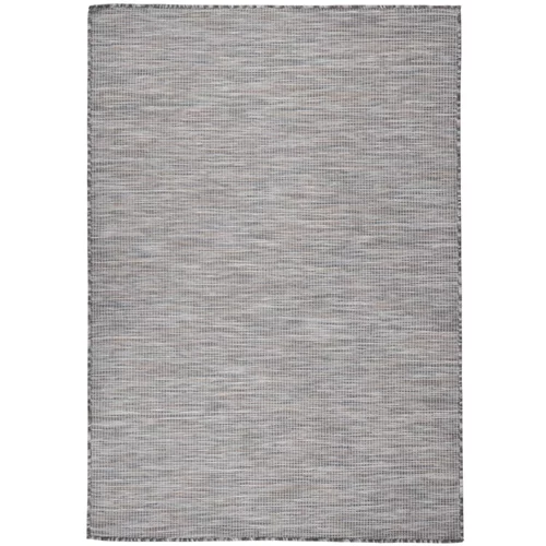 vidaXL Vanjski tepih ravnog tkanja 160 x 230 cm smeđe-crni
