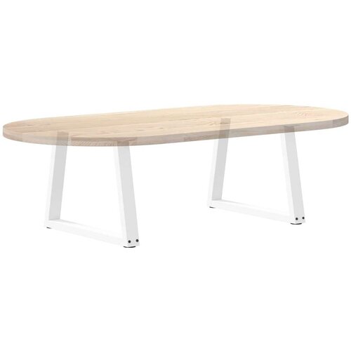  Noge za blagovaonski stol V-oblika 2 kom bijele 70x(42-43 3) cm Slike