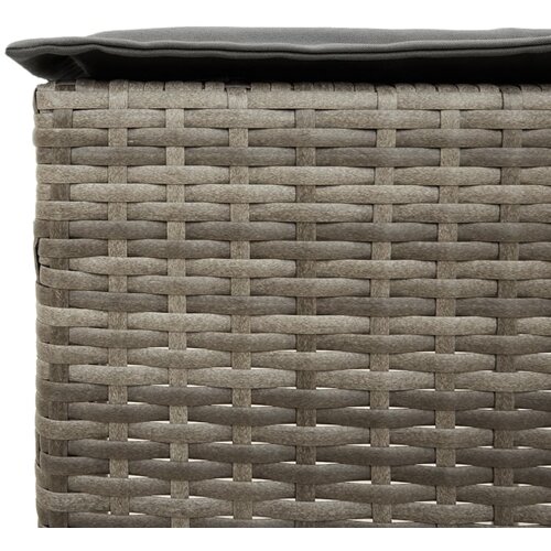  9-dijelni vrtni barski set s jastucima sivi od poliratana Siva 180 x 70 x 110 cm Slike