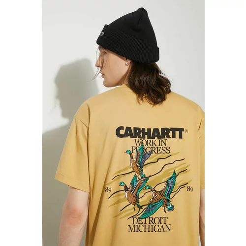 Carhartt WIP Majica 'Ducks' rjava / limona / zelena / črna