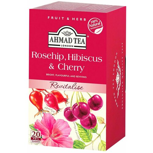 Ahmad Tea rosehip, hibiscus & cherry voćni čaj 40g Slike