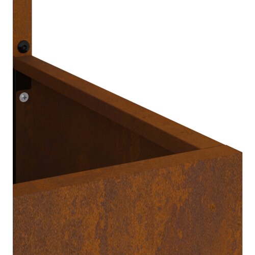 vidaXL Vrtno korito z dekorativno ploščo Rjav 32 x 140 cm Cene