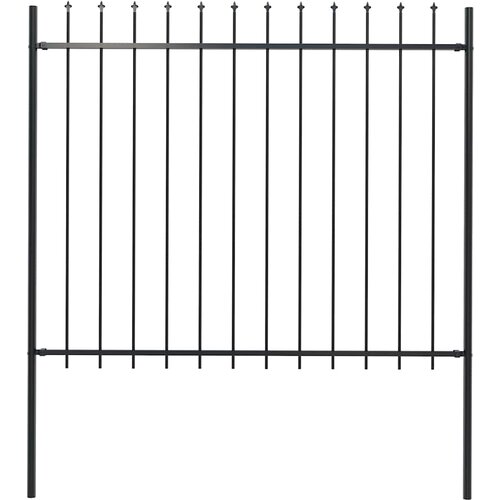  Vrtna ograda Woerden s vrhom koplja čelik 181x150 cm crna Cijene