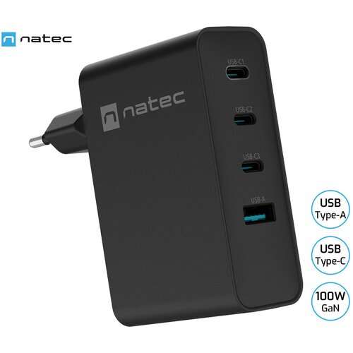 Natec NUC-2234 mobile device charger Laptop, Smartphone Black AC Fast charging Indoor Cijene
