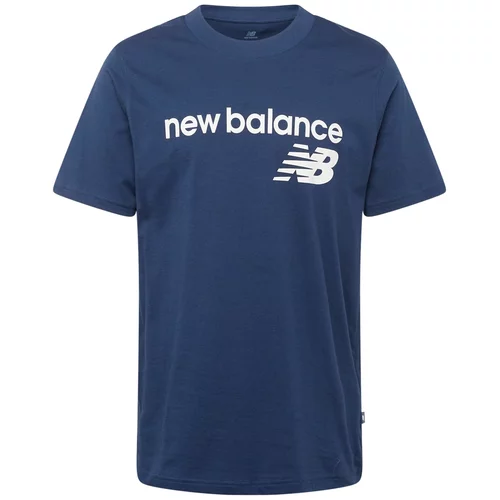 New Balance Majica mornarska / bela