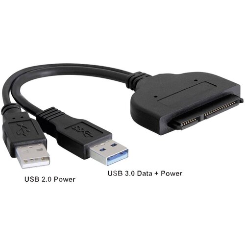 LANCOM trdi disk adapter [1x USB 3.2 gen. 1 vtič A (USB 3.0), moški konektor USB 2.0 tipa A - 1x kombiniran ženski konektor SATA, 15 + 7 polov] 0.2 m, (20410541) Cene