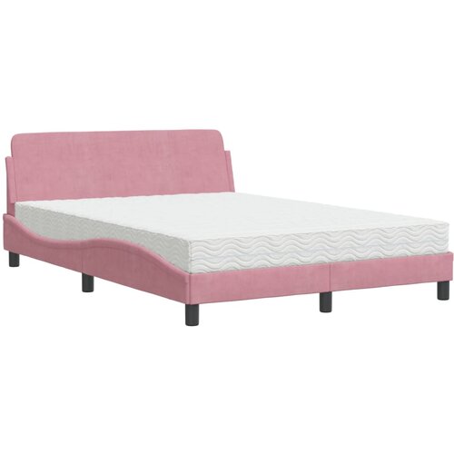 vidaXL Krevet s madracem ružičasti 140x190 cm bar&scaron;unasti Cijene