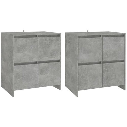 VidaXL Komode 2 kom siva boja betona 70 x 41 x 75 cm konstruirano drvo - Beton siva 1 Slike