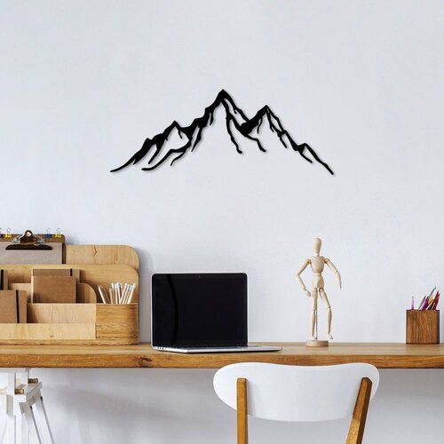 Wallity Zidna dekoracija Mountain-11, 52x20cm, Crna Slike