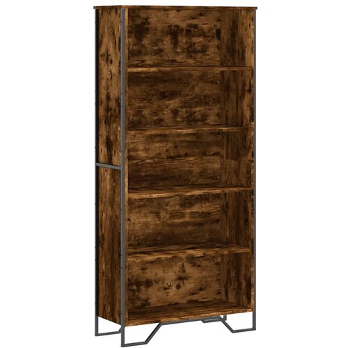 VidaXL Knjižna omara dimljeni hrast 80x31x169 cm inženirski les, (21326696) Slike
