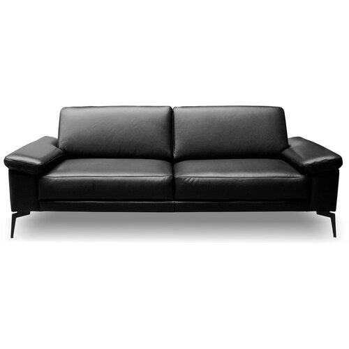 Spring trosed koža crna 225x92x84 cm Slike