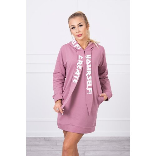 Kesi Oversize hooded dress dark pink Slike
