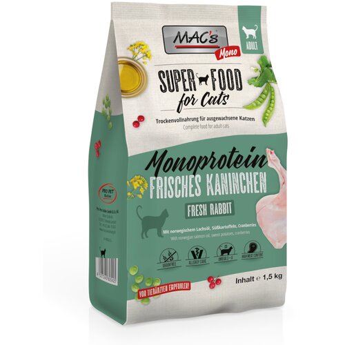 MAC's Superfood for Cats Adult Monoprotein kunić - 1,5 kg Cijene