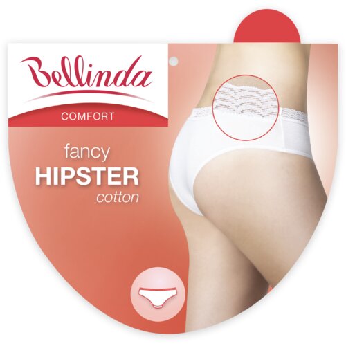 Bellinda FANCY COTTON HIPSTER - Women&amp;#039;s Hipster Panties with Lace Hem - Light Pink Slike