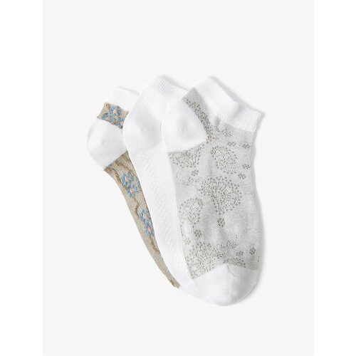 Koton 3-Piece Set of Booties Socks Floral Pattern Cene