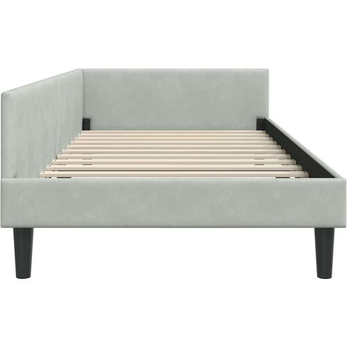 VidaXL krevetni okvir sa kutnim dizajnom svjetlosiva 90 x 200 cm Slike