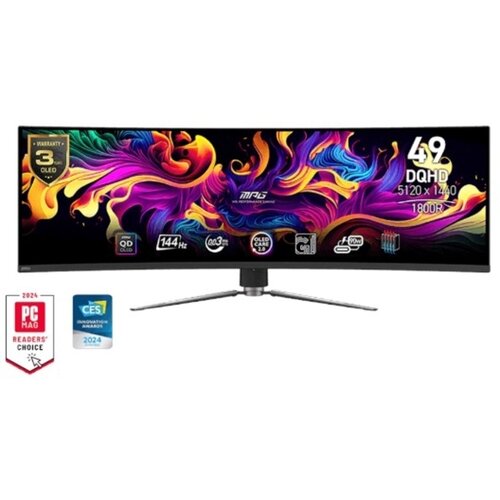 MSI zaslon mpg 491CQP 49 / dqhd / qd-oled / 144Hz / 0.03ms (gtg) / ukrivljen (črn) MON00007 Cene