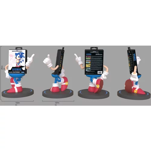 Numskull Power Idolz by Sonic The Hedgehog SEGA držalo za brezžični polnilnik za telefon – združljivo z napravami, ki podpirajo Qi, hiter Qi – uradno blago Sonic The Hedgehog, (20850587)
