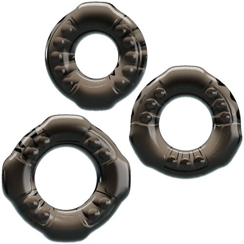 PRETTY LOVE MALE COCK RINGS YVONNE THREE PENIS RINGS SET Cene