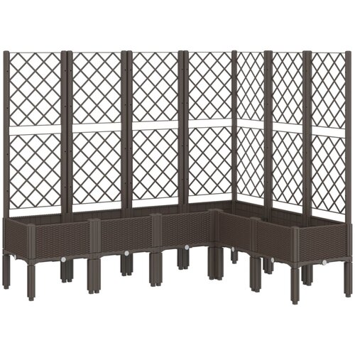 Maison Chic Cvetlično korito - Cvetlični Lonec z oporno mrežo rjavo 160x120x142 cm PP, (21789634) Cene