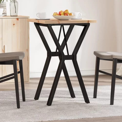 vidaXL Blagovaonski stol Y-oblika 50x50x75 5 cm od borovine i željeza