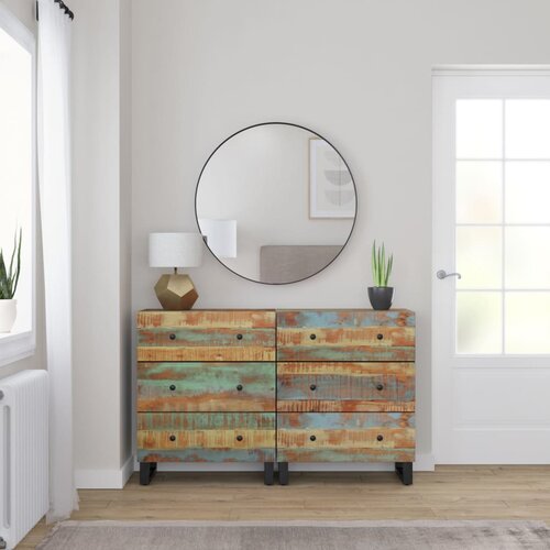  Komode 2 kom 60 x 33 x 75 cm od masivnog obnovljenog drva Cijene