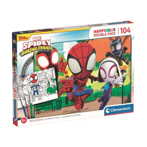 Clementoni Puzzle i bojanka Spidey i prijatelji 104 dijela 401855