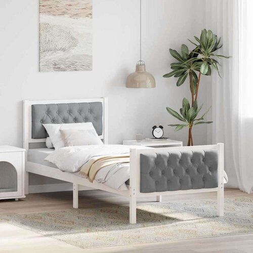  Konstrukcija postelje z vzglavjem Svetlo siva 80 x 200 cm, (5000084535) Cene