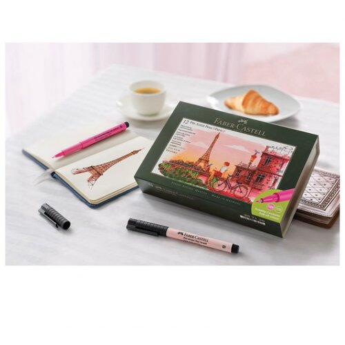  SET PITT ARTIST PEN PK12 PARIS FABER CASTELL 267136 SORTIRANO Slike