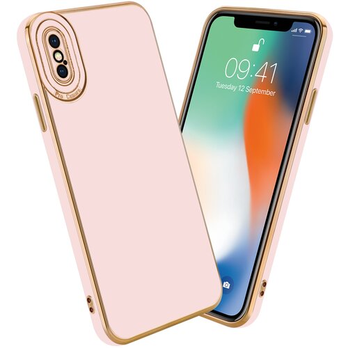 Cadorabo Ohišje, združljiv z Apple v sijajnem roza - Rose Gold - Zaščitni pokrov iz fleksibilnega silikona TPU in z zaščito pred kamero, (20593117) Cene