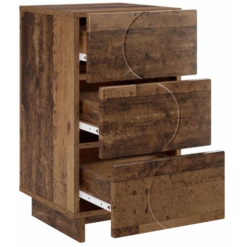  Noćni ormar 2 kom. Staro drvo 33 5 x 34 5 x 60 cm - Staro drvo 2 Slike