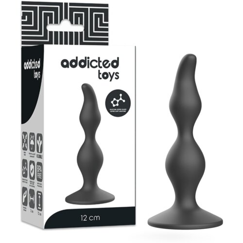 Addicted Toys ANAL SEXUAL PLUG 12CM BLACK Cene