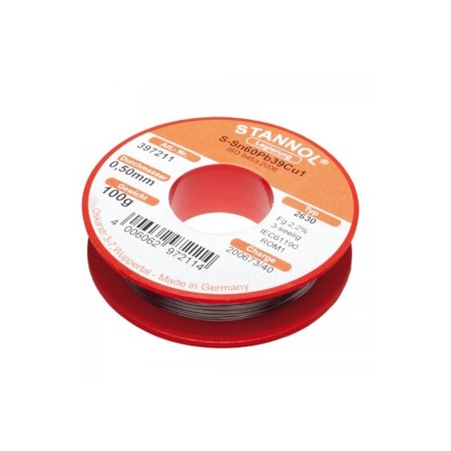 Stannol žica za lemljenje ø1mm 100g Sn60/Pb39/Cu1 Cene
