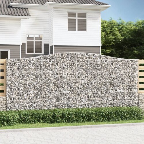 vidaXL Lučne gabionske košare 3 kom 400x50x180/200cm pocinčano željezo Cijene