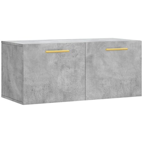 Maison Chic Stenska omarica - Zidna omarica betonsko siva 80x36,5x35 cm inženirski les iu446, (22063288) Slike