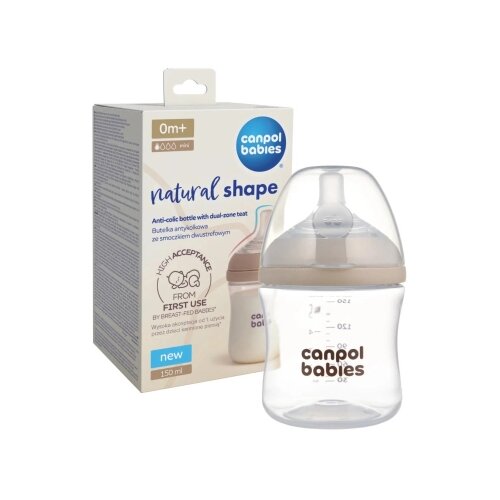Canpol BABIES FLASICA ANTIKOLIK DUAL ZONE 150ML NATURAL 35400 (35400) Slike