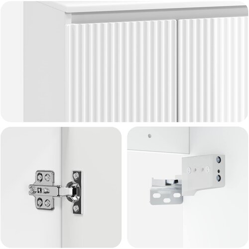  Umivaonik s policom Bijela visokog sjaja 49,5 x 44,5 x 65 cm Slike