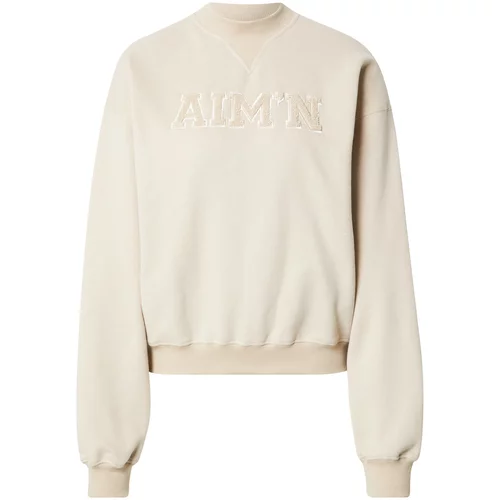 aim'n Sportska sweater majica bež / bijela